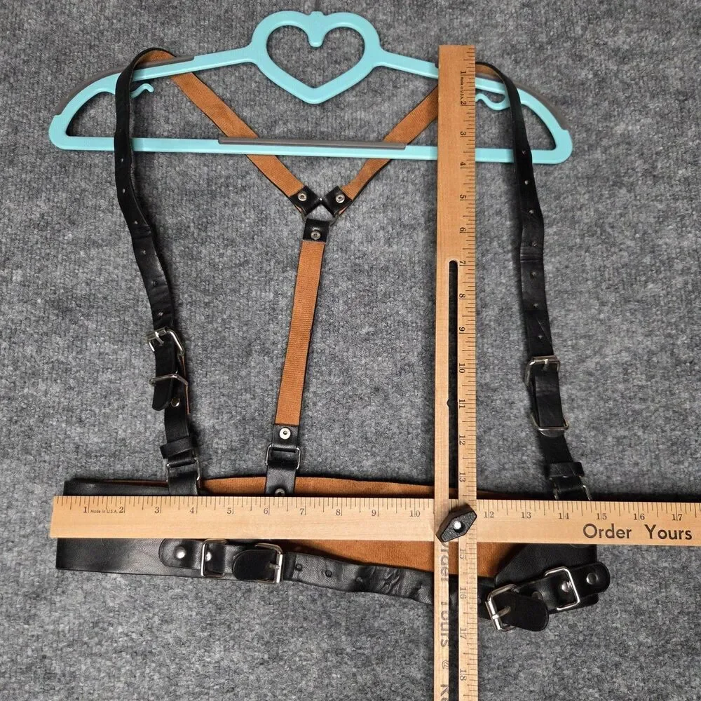 Harness Belt Waist Corset Womens Faux Leather Buckle Straps Adjustable Punk Goth
